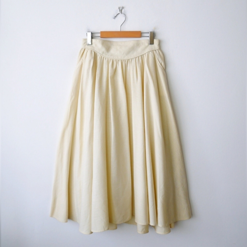 Vintage TemTex Cream Circle Skirt